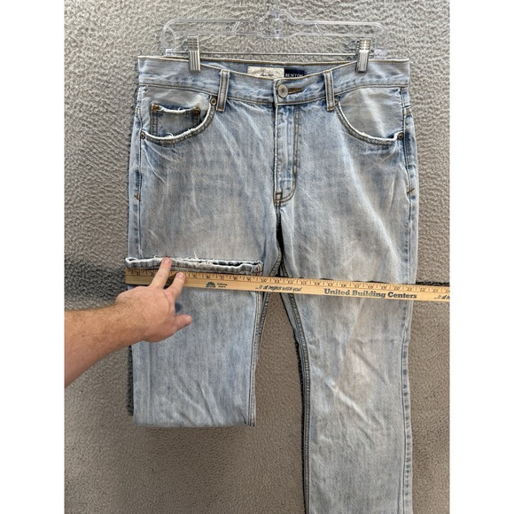 Aeropostale Jeans Mens 32x32 Blue Benton Original Bootcut Distressed Preppy - Picture 6 of 11